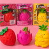 Früchte Squishy XL – Erdbeere, Drachenfrucht und Ananas