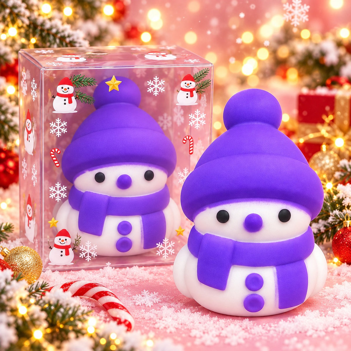 Schneemann Squishy – Lila