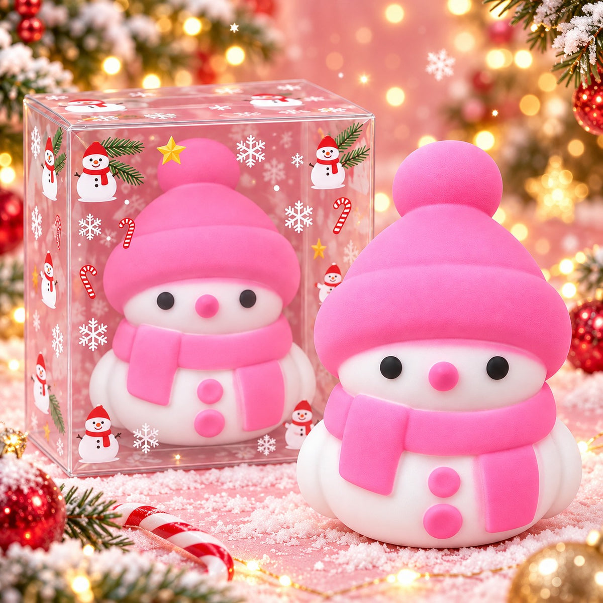 Schneemann Squishy – Pink