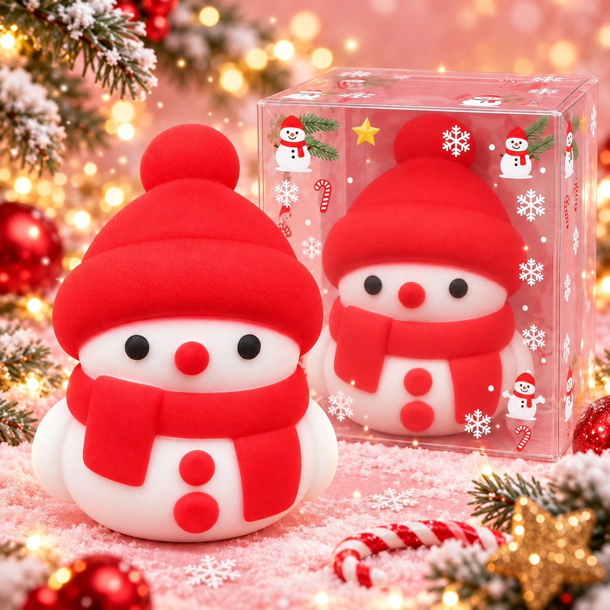 Schneemann Squishy – Rot