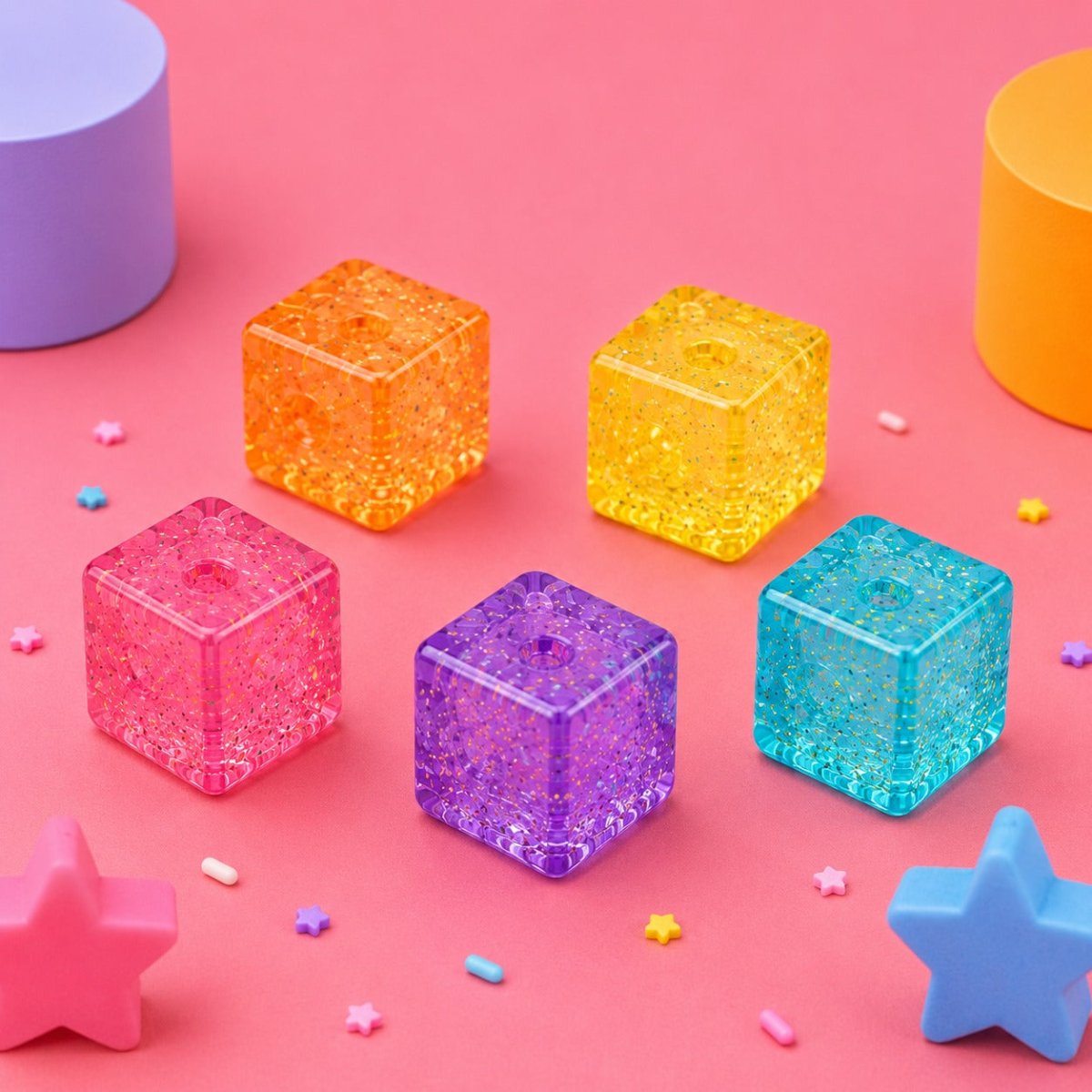 Squeeze Ball Squishy - Crystal Cube - Jolli